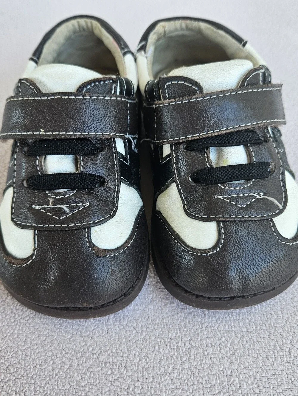 See Kai Run Keelan First Walker Toddler SZ 5 Brown Leather Sneaker Hook & Loop